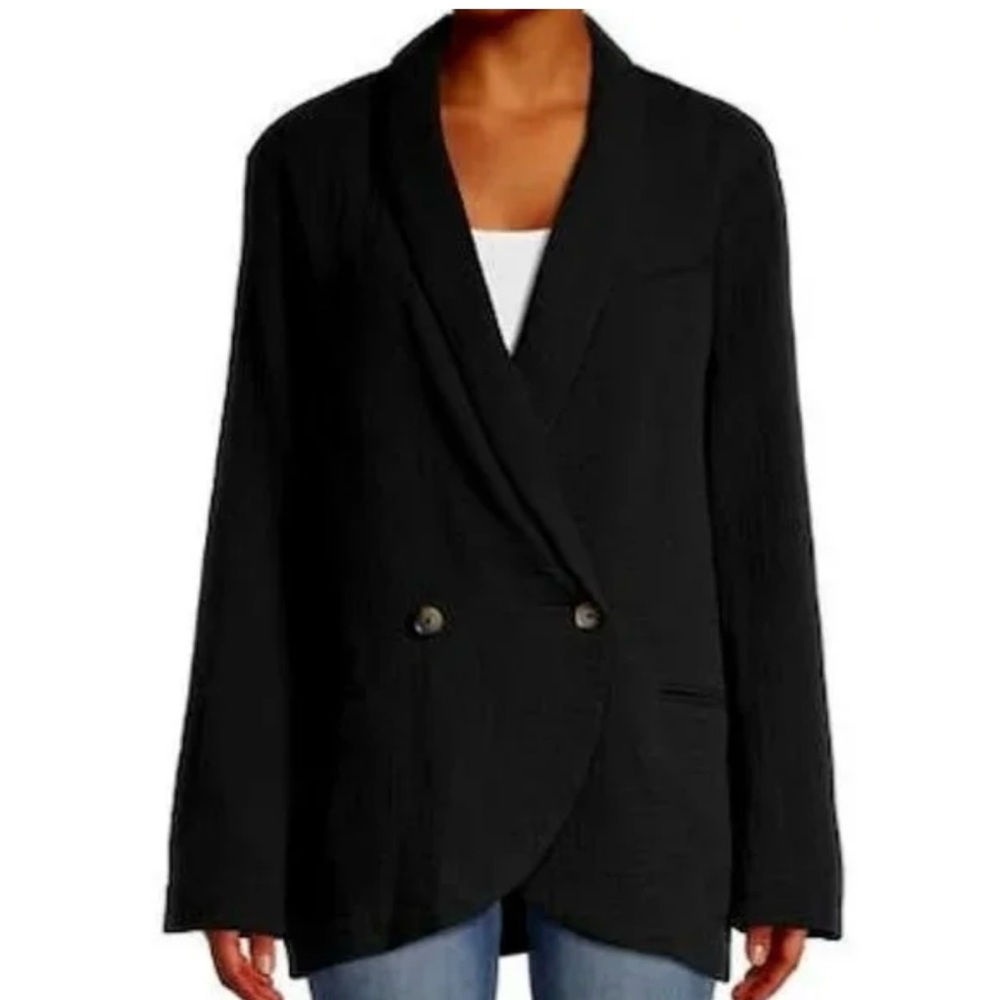 Free People Rowan Blazer Black Size Small